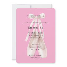 Girly Pink Ballet Shoes Bow Geburtstag