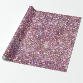 Girly Pink Confetti Sparkle Geschenkpapier