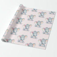 Girly Pink Elephant Baby Girl Dusche 1. Geburtstag