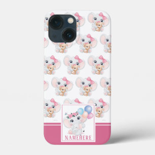 Girly Pink Elephant mit Bow und Balloon Muster Case-Mate iPhone Hülle