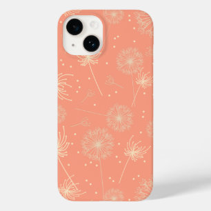 Girly Pink Floral Dandelion Case-Mate iPhone 14 Hülle