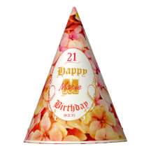 Girly Pink Floral Modernes 21. Geburtstagspapier