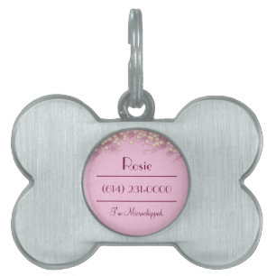 Girly Pink Floral Personalisiert Silver Tiermarke
