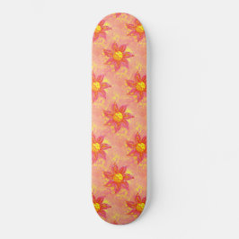 Girly Pink Floral Skateboard