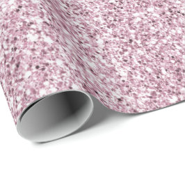 Girly Pink Glam Glitzer funkeln Geschenkpapier