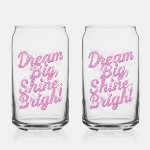 Girly Pink Glitz Motivationszitat Dosenglas