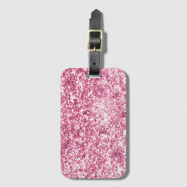 Girly Pink Glitzer Confetti Gepäckanhänger