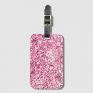 Girly Pink Glitzer Confetti Gepäckanhänger