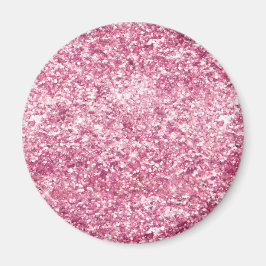 Girly Pink Glitzer Confetti Magnet