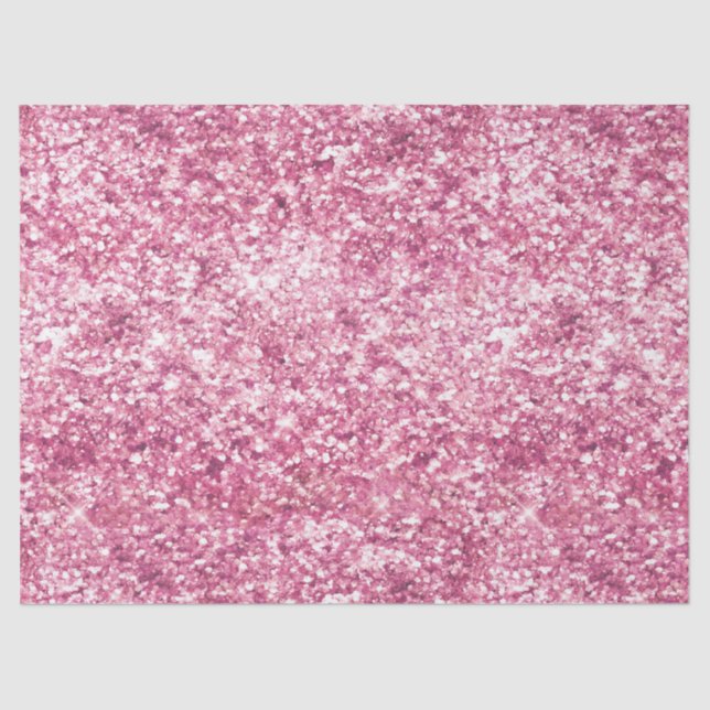 Girly Pink Glitzer Confetti Seidenpapier (Vorderseite)