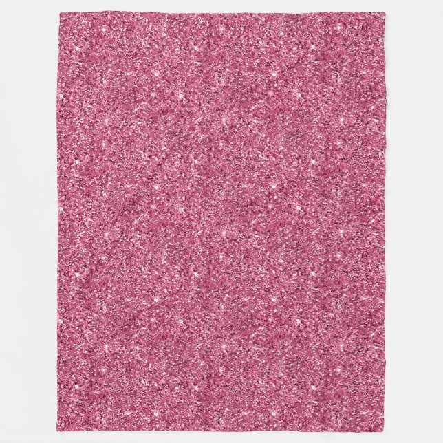 Girly Pink Glitzer Fleecedecke (Vorderseite)