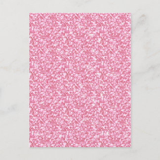 Girly Pink Glitzer gedruckt Postkarte