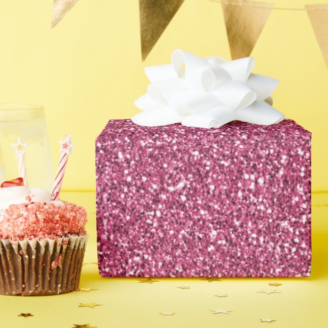 Girly Pink Glitzer        Geschenkpapier (Geburtstagsparty)