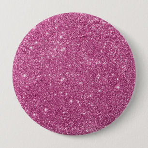 Girly Pink Glitzer Glam Button