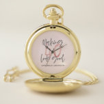 Girly pink Glitzer Moderner, stilvoller 40. Geburt Taschenuhr<br><div class="desc">Girly pink Glitzer modern stilvolles 40. Geburtstagsdesign. Modernes Skript Text monochrome Design. Teil einer Sammlung.</div>