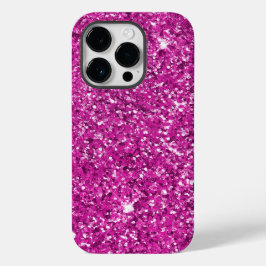 Girly Pink Glitzer Ombre Sparkle Case-Mate iPhone 14 Pro Hülle