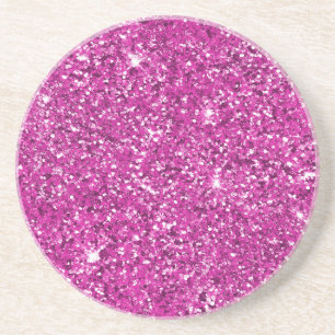 Girly Pink Glitzer Ombre Sparkle Getränkeuntersetzer
