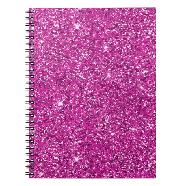 Girly Pink Glitzer Ombre Sparkle Notizblock (Vorderseite)