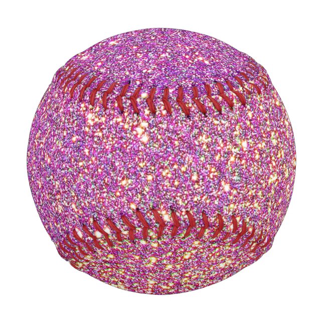 Girly Pink Glitzer Pattern Baseball (Vorderseite)