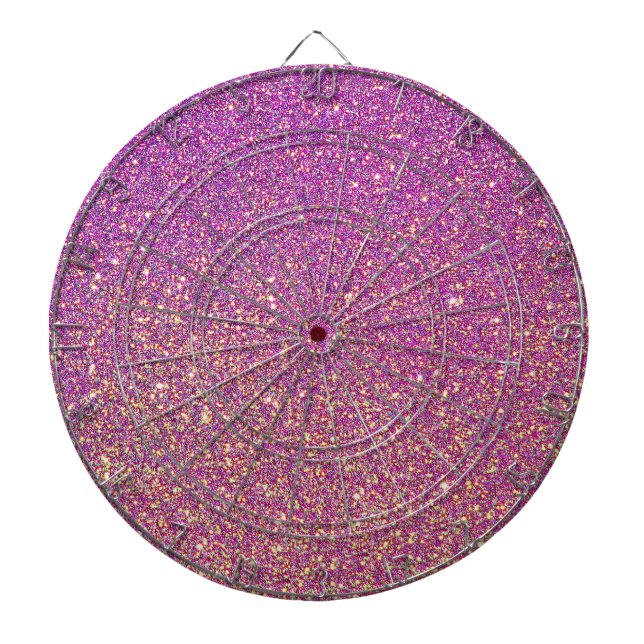 Girly Pink Glitzer Pattern Dartscheibe (vorne)
