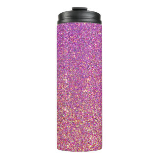 Girly Pink Glitzer Pattern Thermosbecher