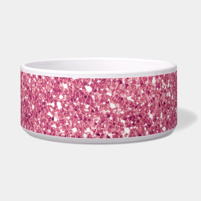 Girly Pink Glitzer Sparkle Glitz  Napf (Vorderseite)