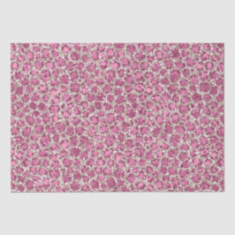 Girly Pink Glitzy Glam Glitzer Leopard Print Seidenpapier