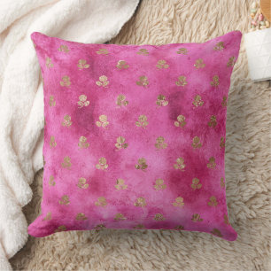 Girly Pink Gold Rose Kissen