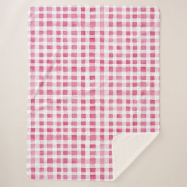 Girly Pink Kariert Stripes Weihnachten Sherpadecke