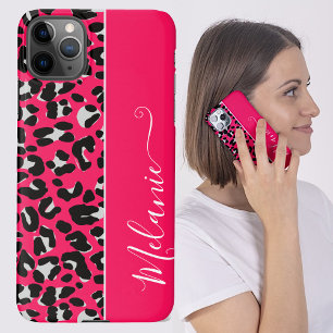 Girly Pink Leopard Muster Background Individuelle  iPhone 11Pro Max Hülle