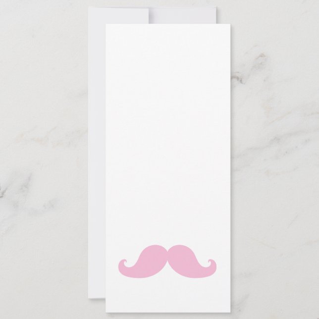 Girly Pink Mustache (Vorderseite)