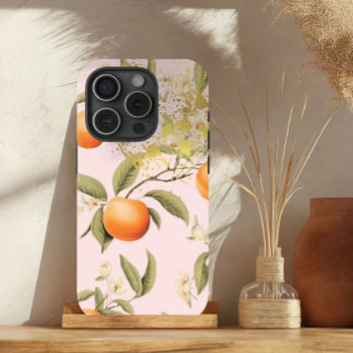 Girly Pink, Orange und Gold Apricot Obsttrellis Case-Mate iPhone Hülle