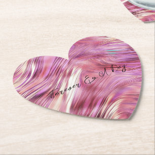 Girly Pink Pearl Rose Untersetzer