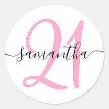 Girly Pink Personalisiert 21