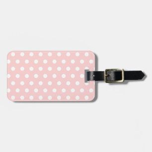 Girly Pink Polka Dot Gepäckanhänger