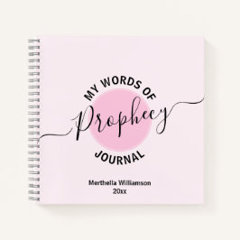 Girly Pink Prophetic Wordjournal Notizbuch