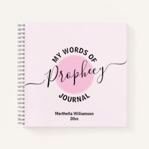 Girly Pink Prophetic Wordjournal Notizbuch