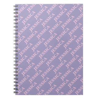 Girly Pink & Purple Name Feminines Büro Notizblock