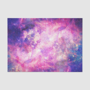 Girly Pink Purple Space Nebula Galaxy Seidenpapier