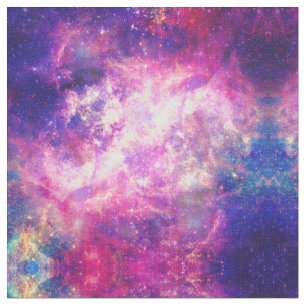 Girly Pink Purple Space Nebula Galaxy Stoff