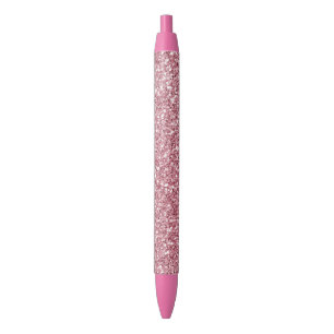 Girly Pink Rose Glitzer Kugelschreiber