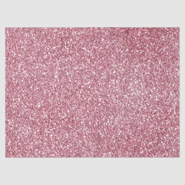 Girly Pink Rose Glitzer Seidenpapier (Vorderseite)
