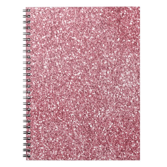 Girly Pink Rose Glitzer Sparkle Notizblock (Vorderseite)
