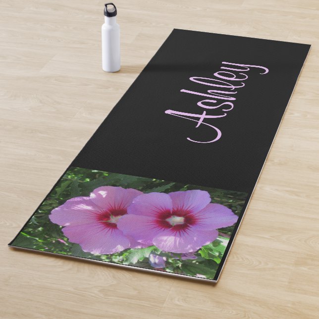 Girly Pink Rose von Sharon Foto Personalisiert Yogamatte (Beispiel)