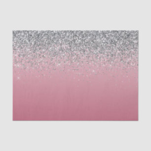 Girly Pink Silver Sparkle Glitzer       Seidenpapier