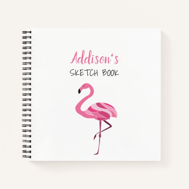 Girly Pink Sketchbook Notizbuch (Vorderseite)