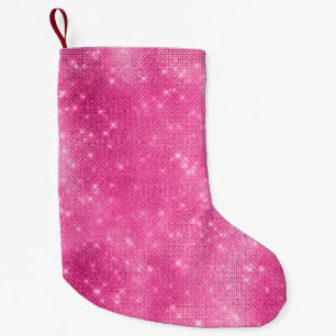 Girly Pink Sparkle Kleiner Weihnachtsstrumpf