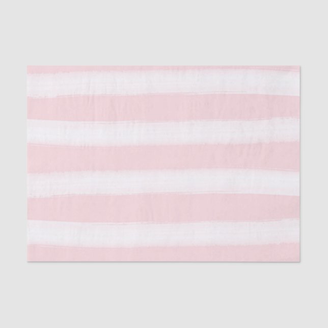 Girly Pink Stripes Seidenpapier (Vorderseite)