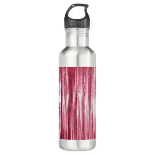 Girly Pink Tinsel Stripes Edelstahlflasche