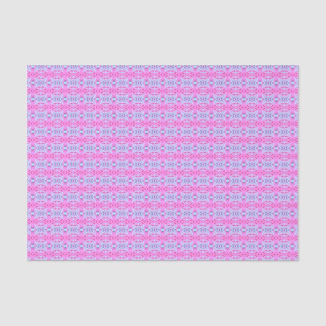 Girly Pink Turquoise Blue Geometric Deko Pattern Seidenpapier (Vorderseite)